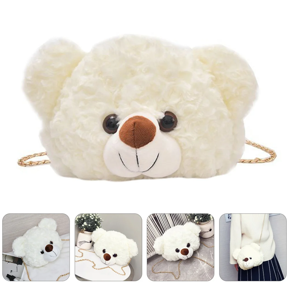

1pc Lovely Cartoon Bear Shaped Shoulder Bag Cross Body Bag Chain Bag for