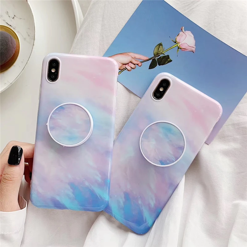 Милый розовый чехол для телефона с динозавром для iphone 11pro max 7 8 Plus, мягкий чехол IMD Для iphone X, задняя крышка, чехол с кольцом