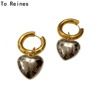 luxury fashion womens earring exaggerated heart shape drop earrings for women punk personalized jewelry