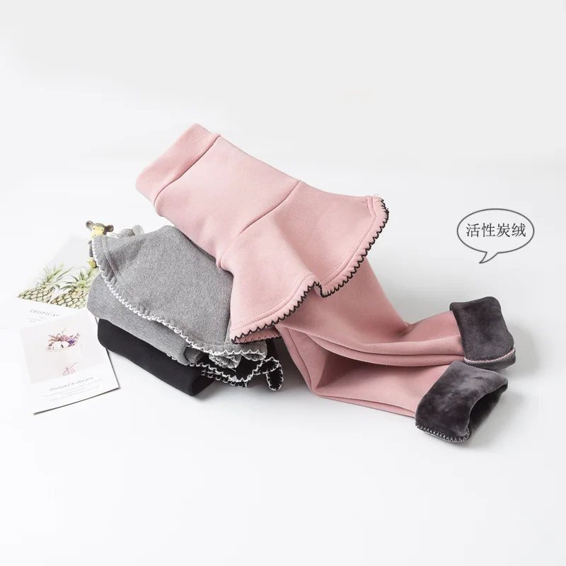 Осень зима Детские леггинсы Юбка для девочек Брюки Утепленные брюки Леггинсы