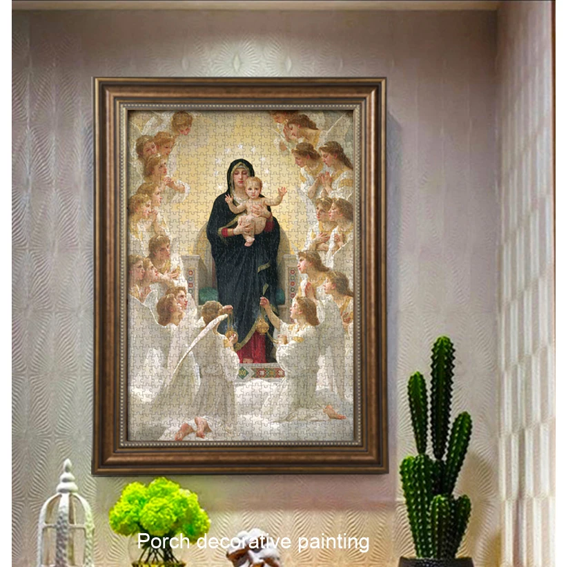 Дева с ангелами 1000 Сделай Сам Пазлы для взрослых снятие стресса искусственная