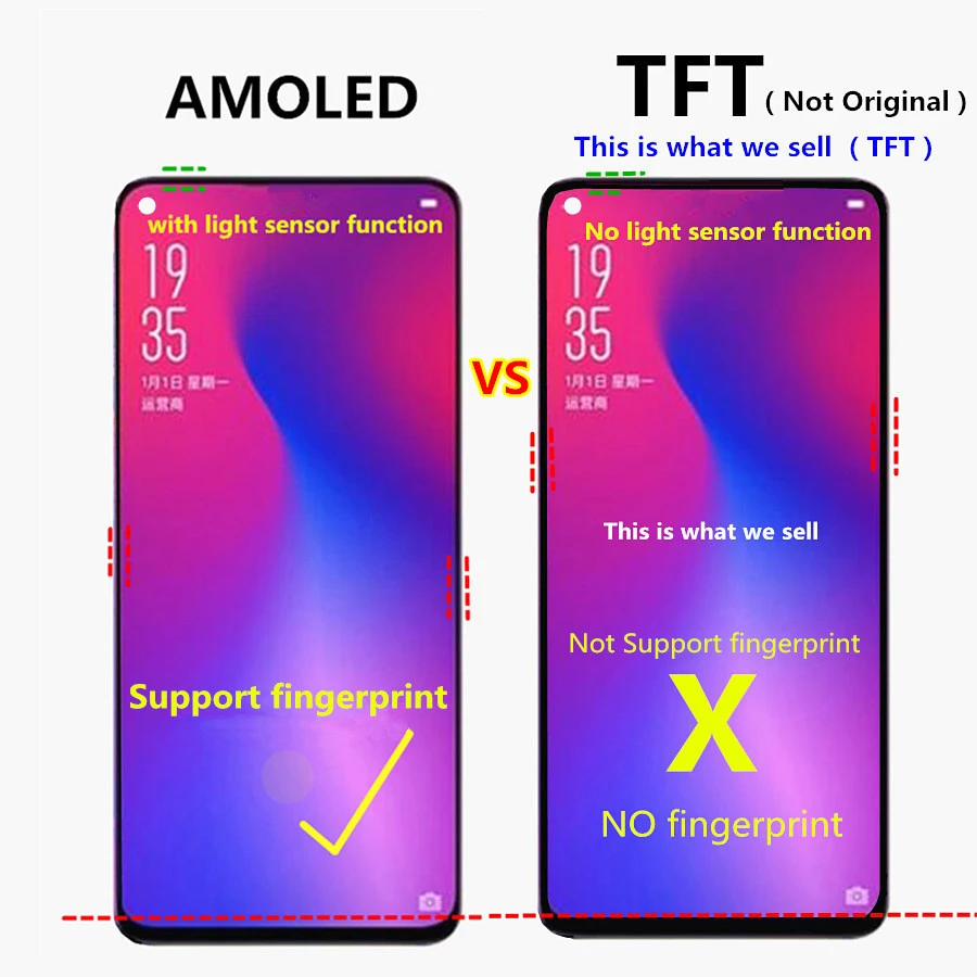 6 4 tft for realme 7 pro rmx2170 lcd display screen touch panel screen digitizer assembly for realme 7pro lcd screen free global shipping