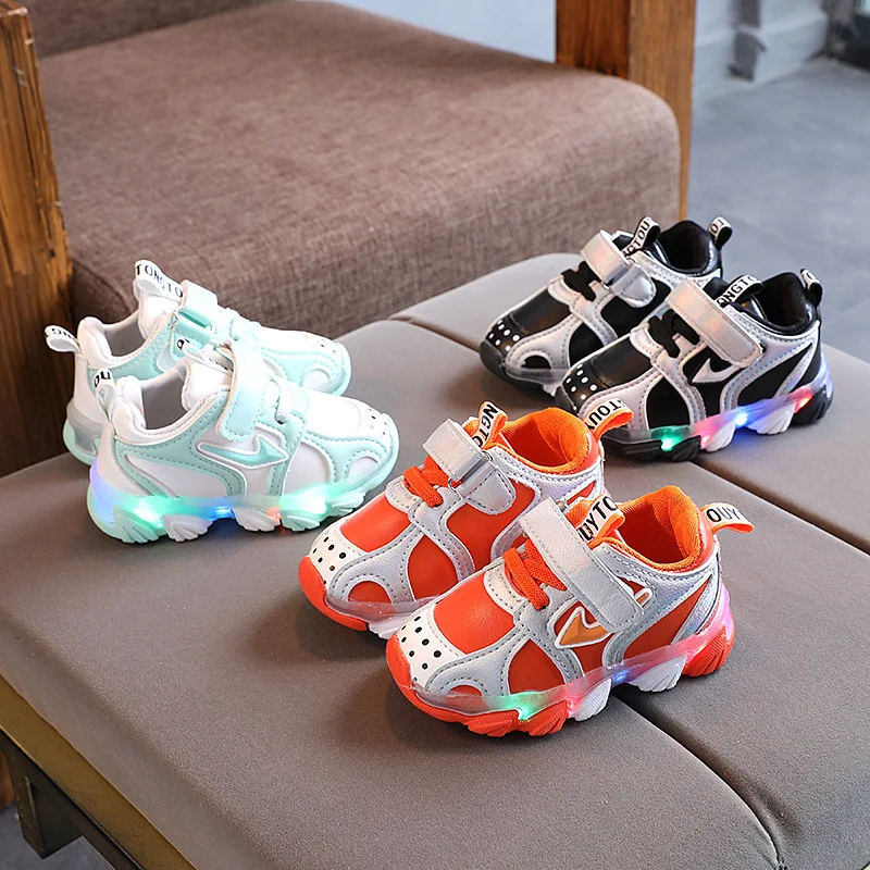 

Kids fashion led lighting kids shoes girls soft bottom breathable sneakers children's baby shoes boys shoes toddler boy shoes