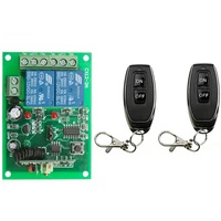 dc12v 24v 2ch 2 ch wireless rf remote control light switch 10a relay output radio receiver moduletransmitter garage door opener