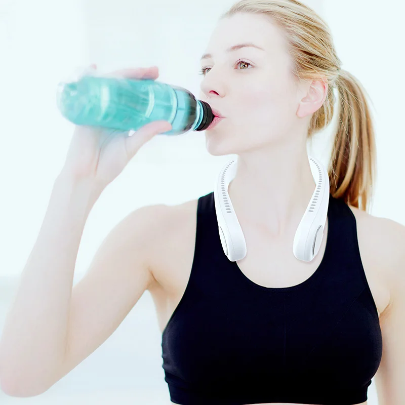 Портативный мини вентилятор для шеи с usb портом перезаряжаемый аккумулятор