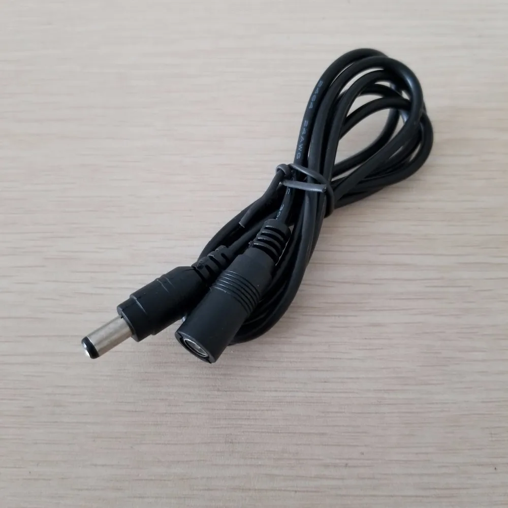 

DC 12V 5.5mm Male to Female Power Adapter Cable Converter Connecter 1M Black