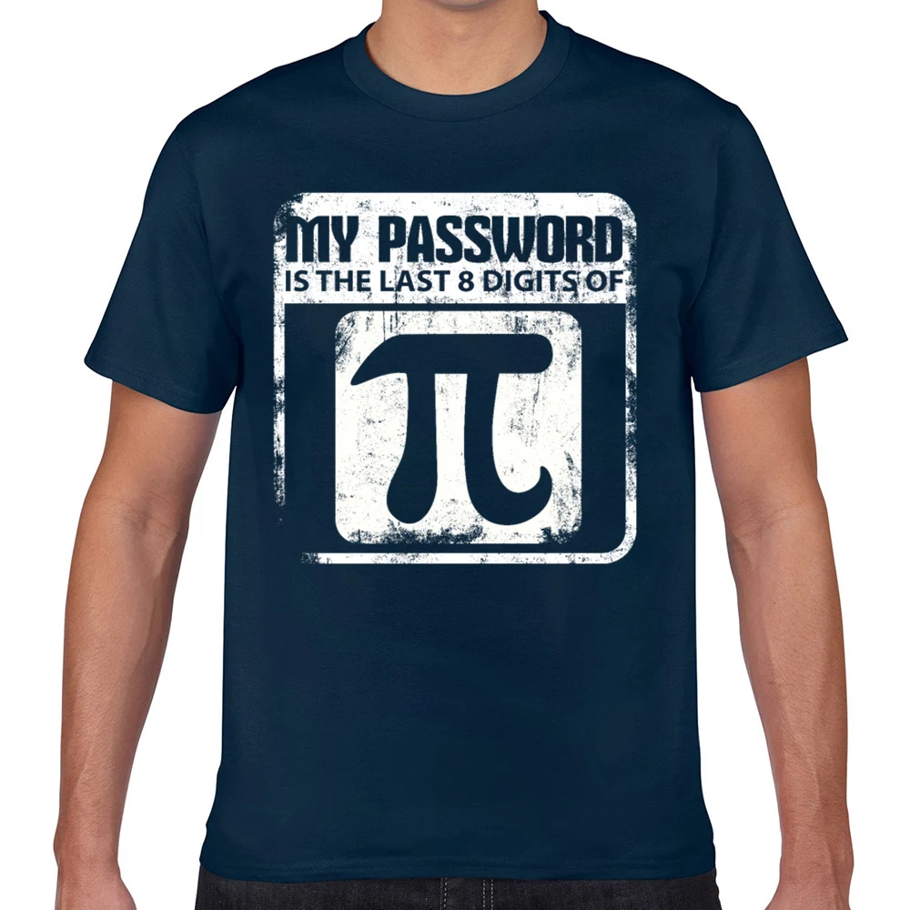 Топы Футболка Для мужчин Математика символ Пи номер в стиле хип хоп Винтаж легкая