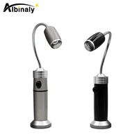 deformable led flashlight working lamp 3 lighting mode rotary zoom waterproof camping light with bottom magnet use 18650 battery