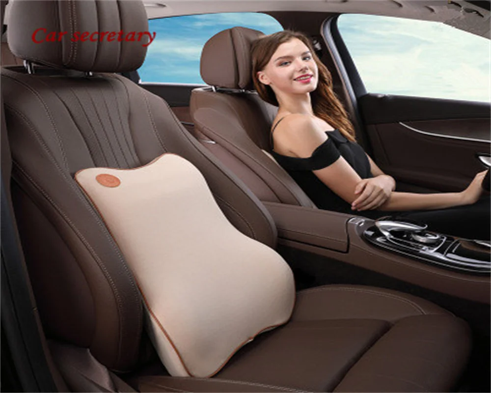 

Car secretary Auto Seat Supports Memory Foam Pillow Back Lumbar Cushion Car Memory Foam Lower Back Pain Orthopedics Body Pillow