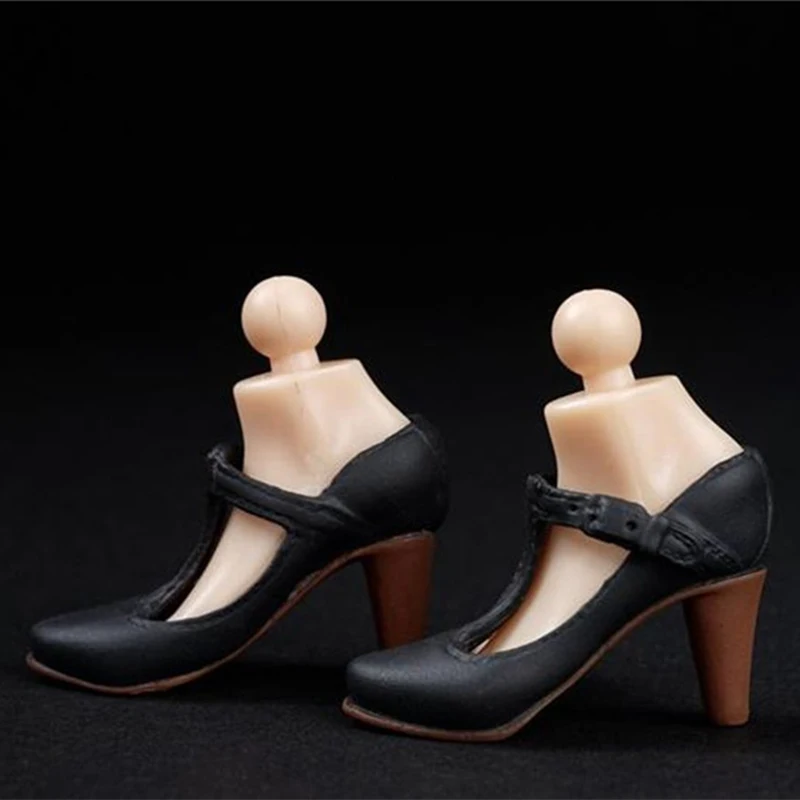 

1:6 scale female girl woman young lady high-heeled shoes model red/black/grey color for 12 inches action figures accessories