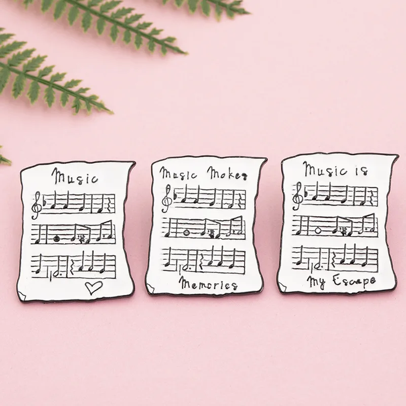 

Music Score Pins Brooch Collecting House Lapel Badges Men Women Fashion Jewelry Gifts Adorn Backpack Collar Hat