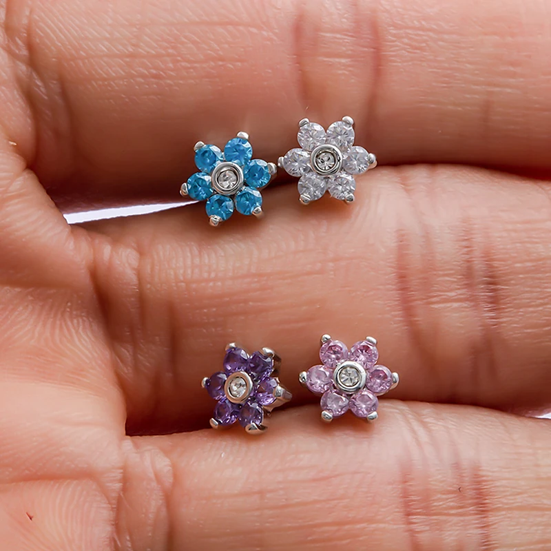 

1PC Zircon Surface Piercing Dermal Anchor Surgical Steel Skin Piercing Micro Dermal Jewelry In Body Implants Sexy Accessory 16G