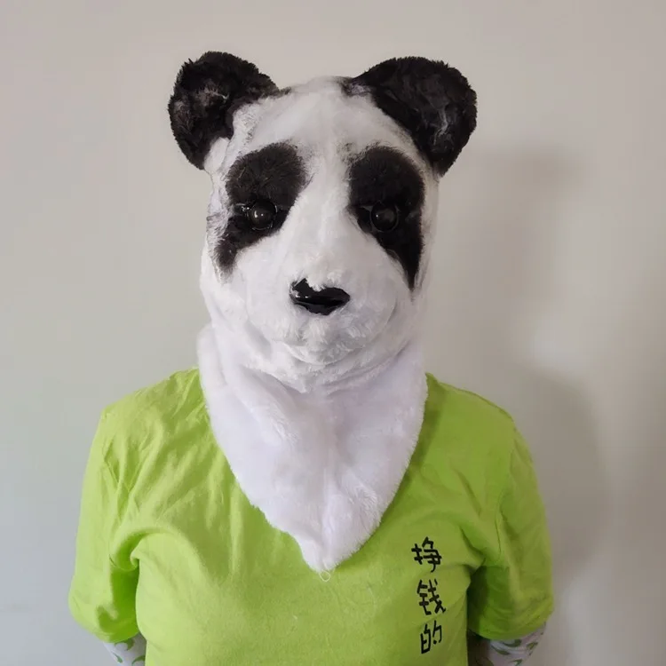 Космак с подвижным ртом и лисьей головой животное панда тигр Хаски орангутан