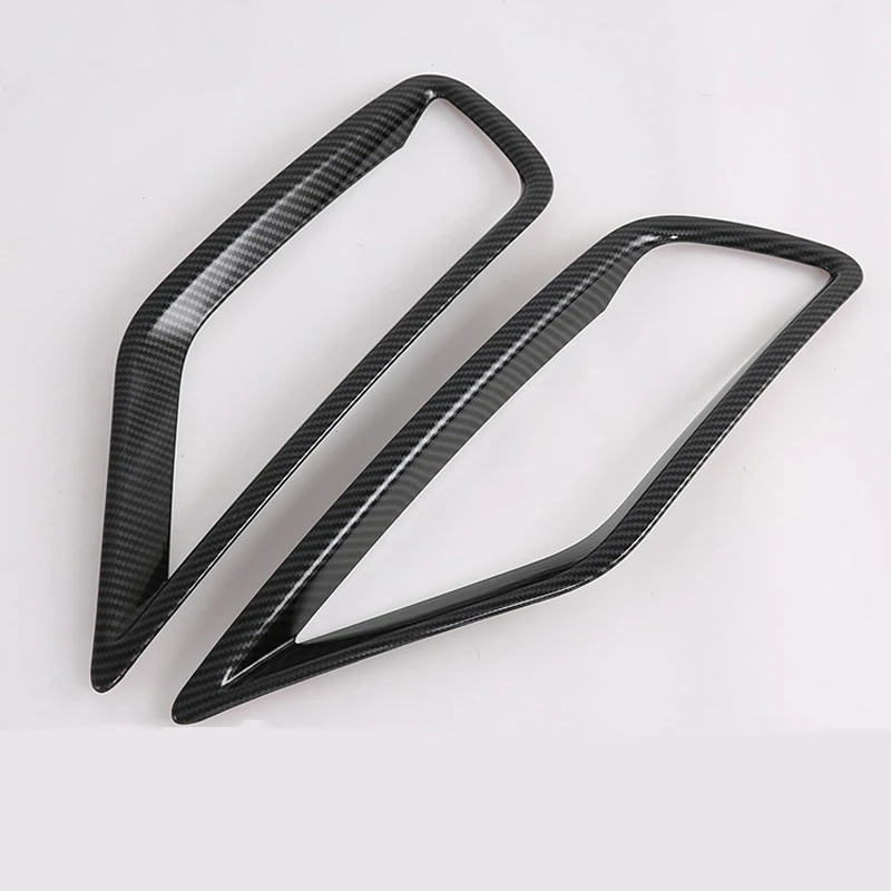 

2pcs Carbon Fiber Pattern Car Front/Rear Fog Lamp Protection Ring Car Exterior Decoration Sticker Suitable for Hyundai Ix25 2020