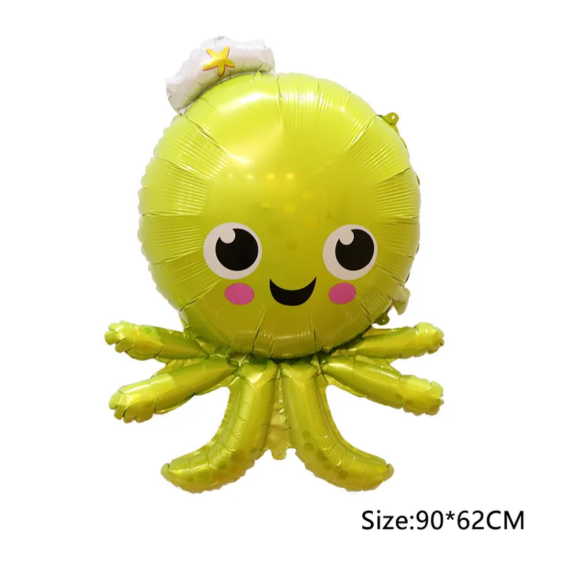 1 шт. новый большой шар из алюминиевой фольги в виде русалки дельфина украшения