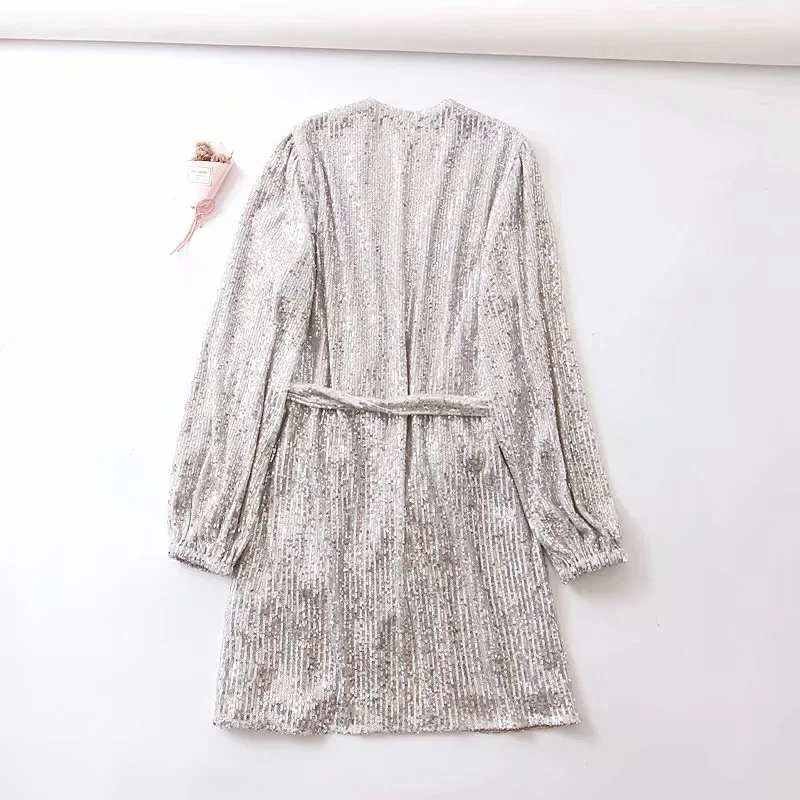 Увядшие английские винтажные блестки с v-образным вырезом и поясом vestidos de fiesta de noche рождественские вечерние сексуальные платья для женщин vestidos Блейзер Топы
