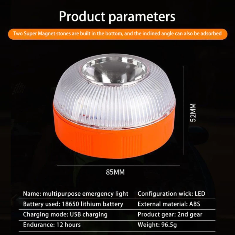 LED Emergency Light V16 Homologated Dgt Approved Car Beacon Rechargeable Magnetic Induction Strobe | Лампы и освещение