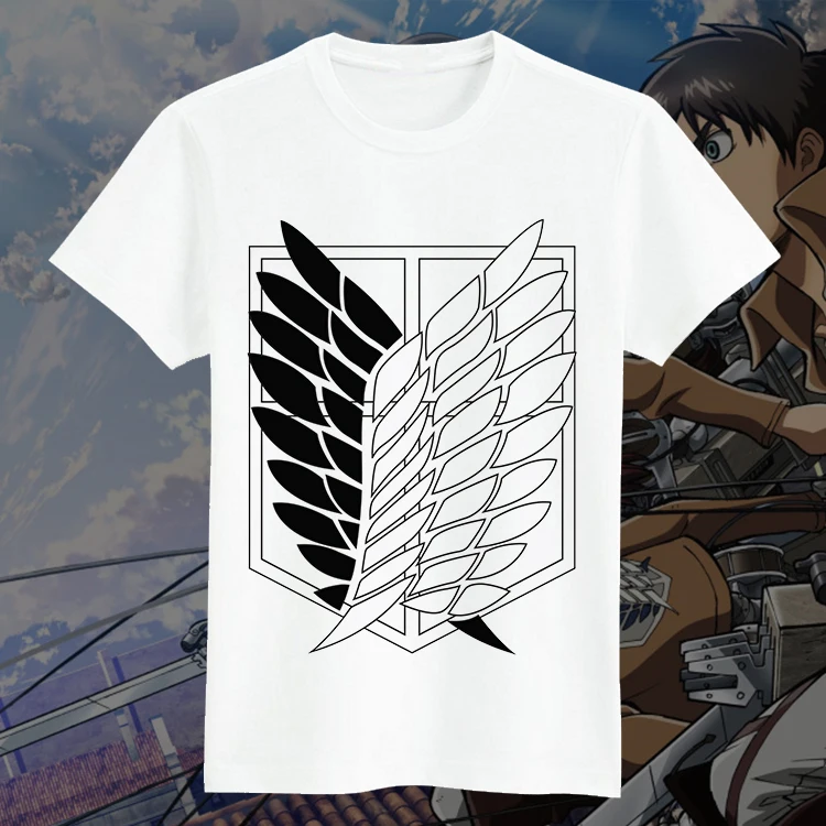 Короткая футболка с героями из японского аниме обувь для косплея по атака на