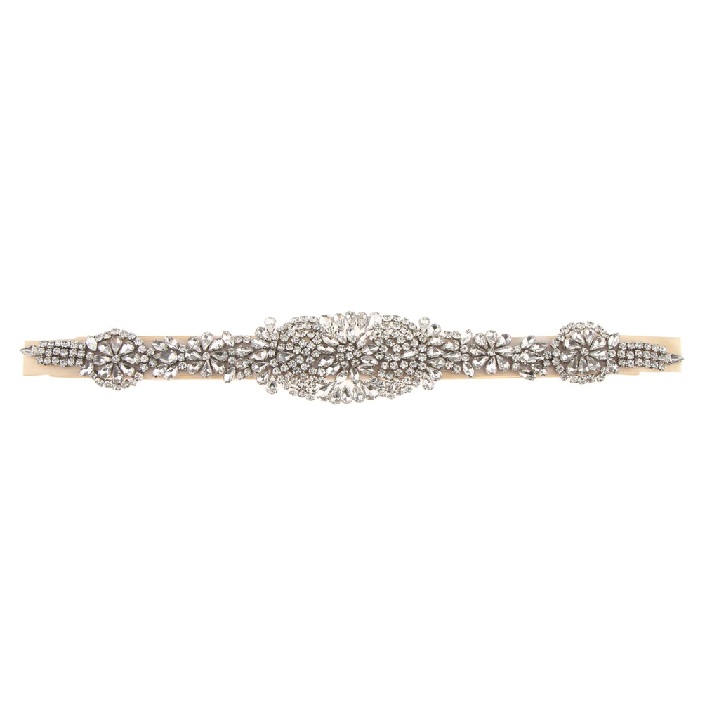 

Wedding Crystal Rhinestone Sash Belt Bridal Party Prom Evening Dress Decorative