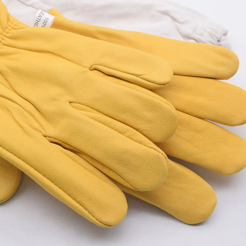 Yellow Gloves Sheepskin Anti-Bee Beekeeping Farm Protective Men Women Beekeeper Prevent Bee Bite Long Sleeves | Дом и сад