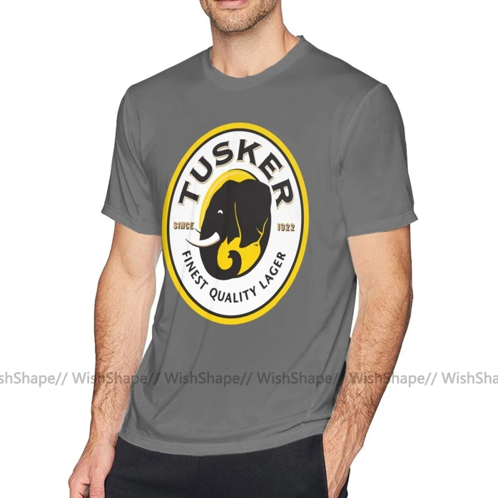 Beck футболка Tusker Lager с логотипом размера плюс хлопковая модная мужская коротким