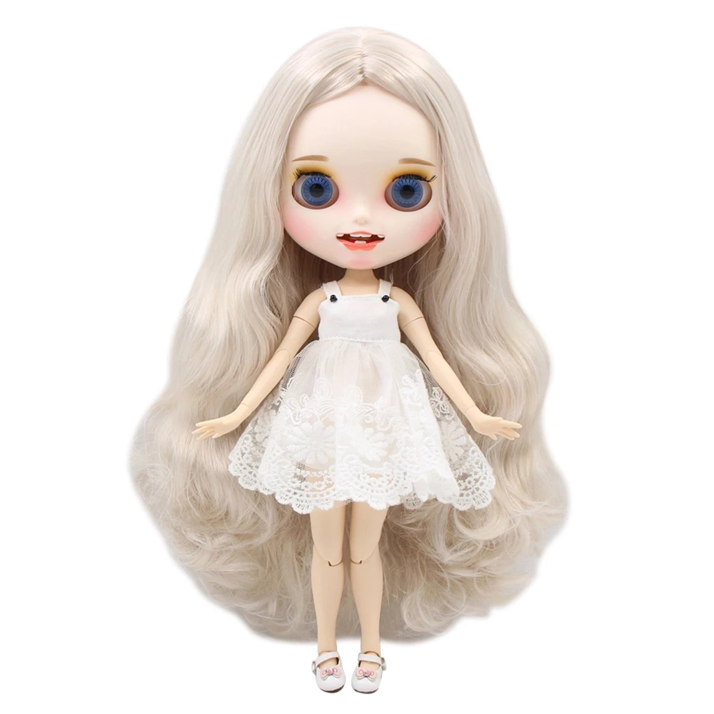 Кукла шарнирная с мягкими длинными вьющимися волосами и матовым лицом 1/6|Куклы| |