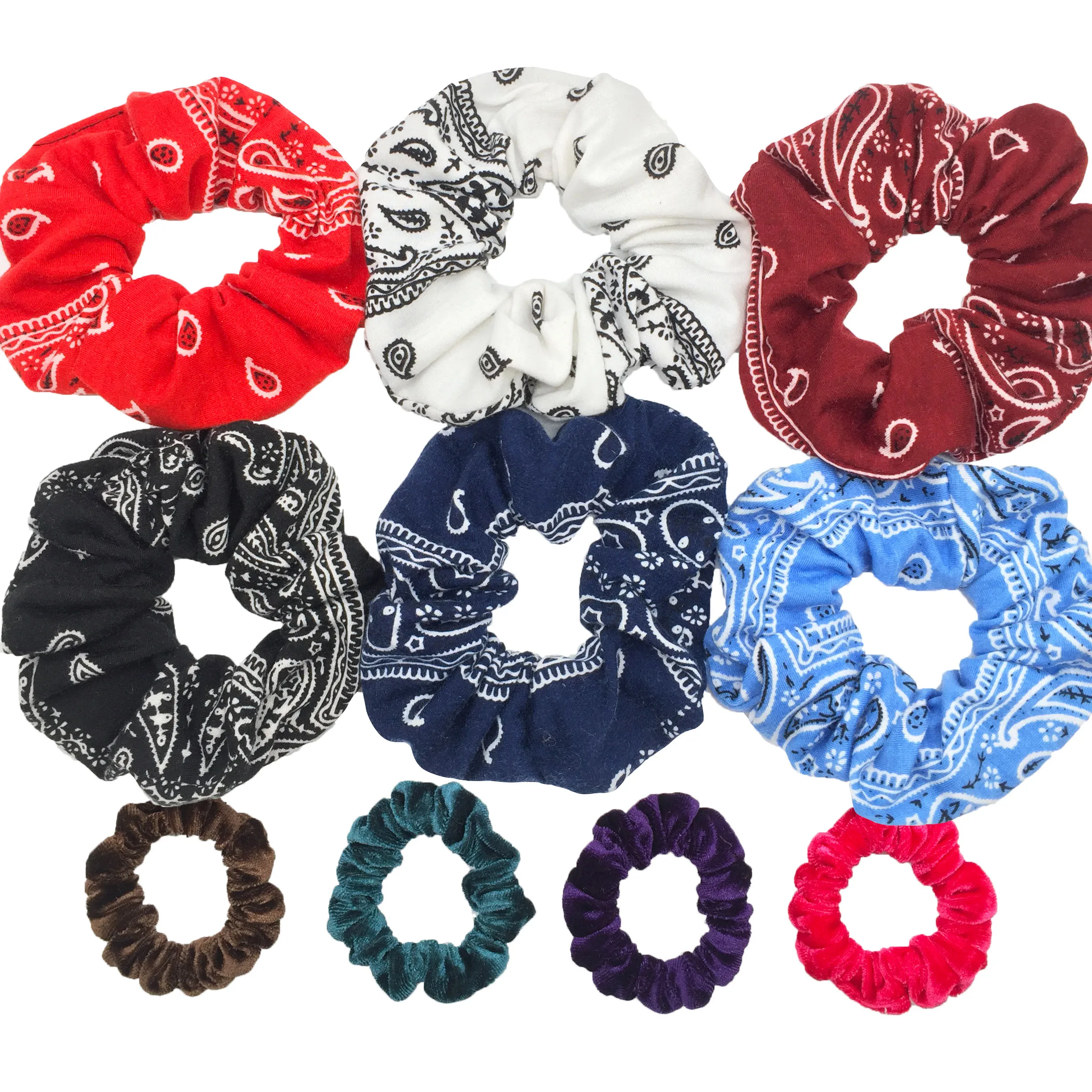 Бархатные эластичные резинки для волос 10/6 шт./лот без складок девочек