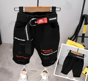 Летние пляжные шорты для маленьких мальчиков, Повседневные детские штаны с буквами, штаны, одежда с эластичной талией для детей 2-7 лет