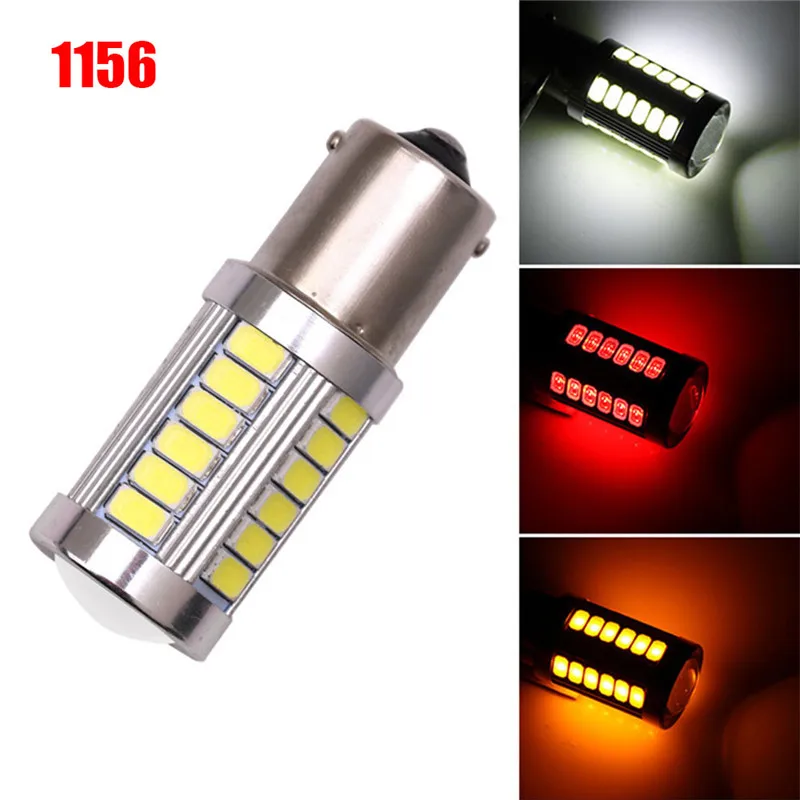 

2Pcs LED COB Bright Low Consumption Canbus Long Life Car Bulb 1156 Backup Reverse Light 33-SMD 5630 5730 12V BA15S P21W#266421