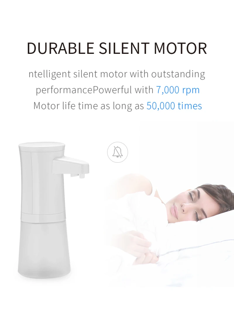 Бесконтактный дозатор мыла с умным датчиком 350 мл из АБС пластика защитой от