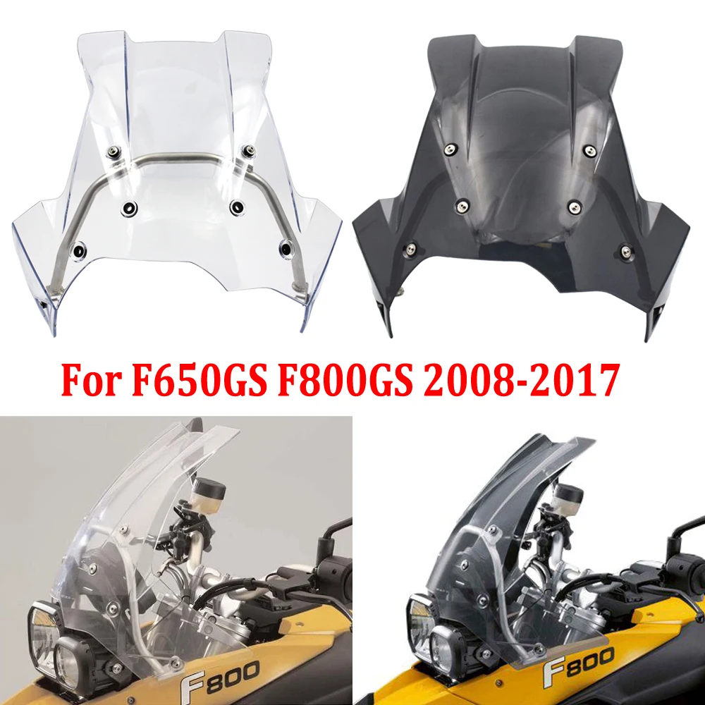 

Windshield For BMW F800GS F650GS F800 F650 GS Motorcycle Windscreen ABS Wind Deflector With Mounting Bracket 2008-2017 F 800 GS