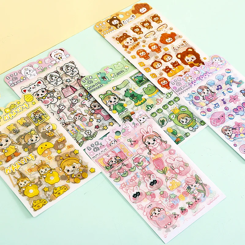 Японский симпатичный стикер для канцелярских товаров Kawaii с рисунком рук Стикер