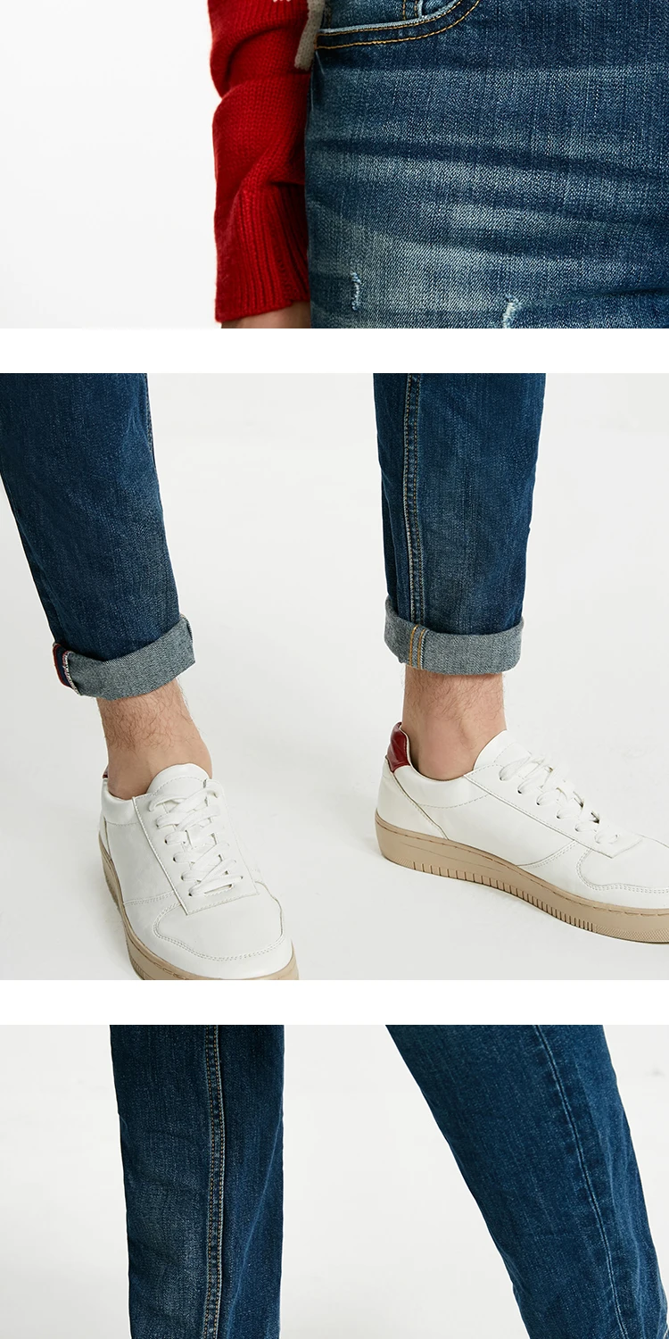 JackJones зимние мужские хлопковые классные потертые повседневные джинсы мужская одежда 218432512