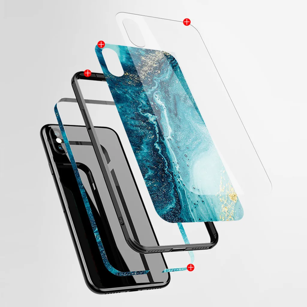 Ouhaobin чехол из закаленного стекла для телефона iPhone X 5 8 дюймов защитный Iphone ТПУ