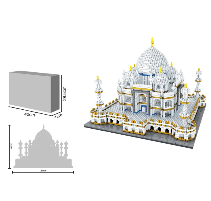 9914/конструктор Набор строительных блоков архитектура аттракцион Тадж Махал