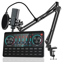 audio mixer podcast microphone bundle live sound card with audio interface sound board multi channel studio dj equipment kit