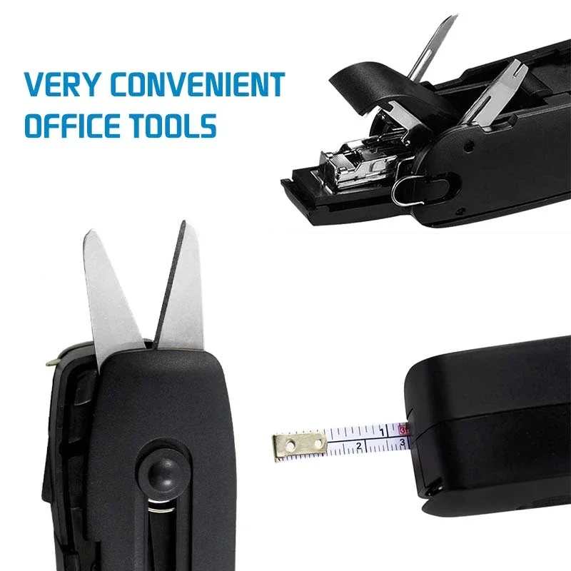 

Канцелярские товары, офисные принадлежности, многофункциональный степлер, рулетка, ножницы, точилка, канцелярский нож, гвоздь