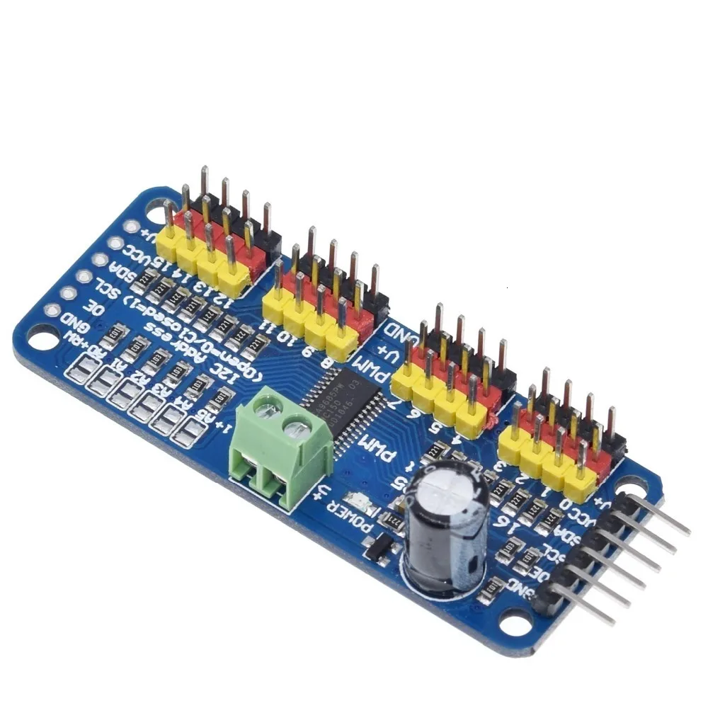 Завеса 16-канальный 12-битная ШИМ/сервопривод-I2C интерфейс-PCA9685 для Arduino Raspberry Pi DIY Servo Щит Модуль
