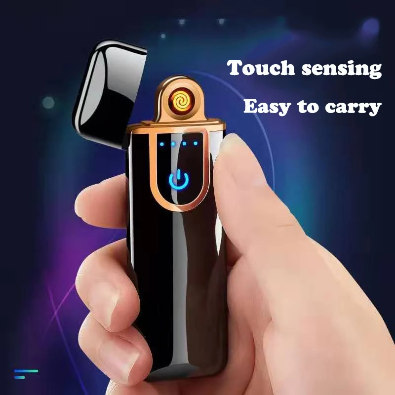 Двусторонняя USB Зажигалка Ветрозащитная Электронная зажигалка для зарядки сигар