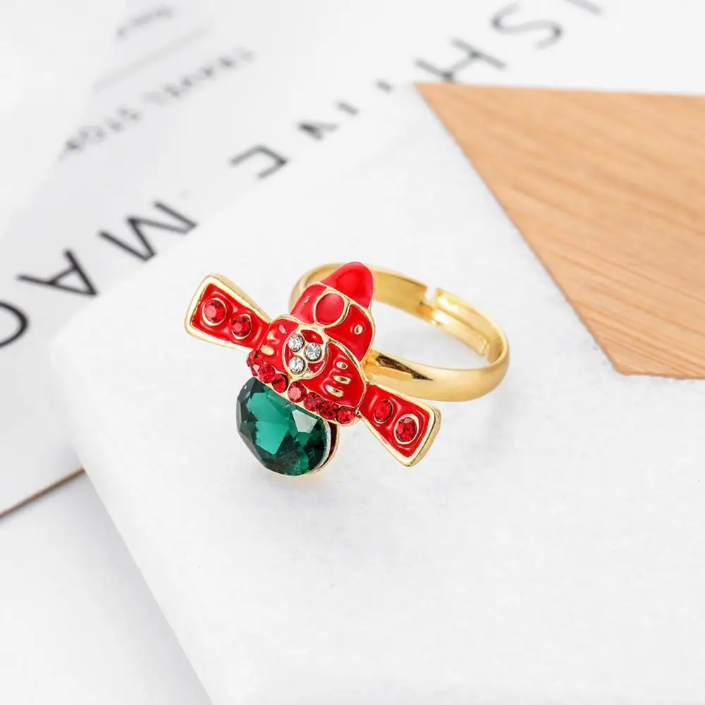 Fashion Retro Ring Traditional Beijing Opera Hat Adjustable Imitation Pearl Creative Crystal For Women Jewelry | Украшения и