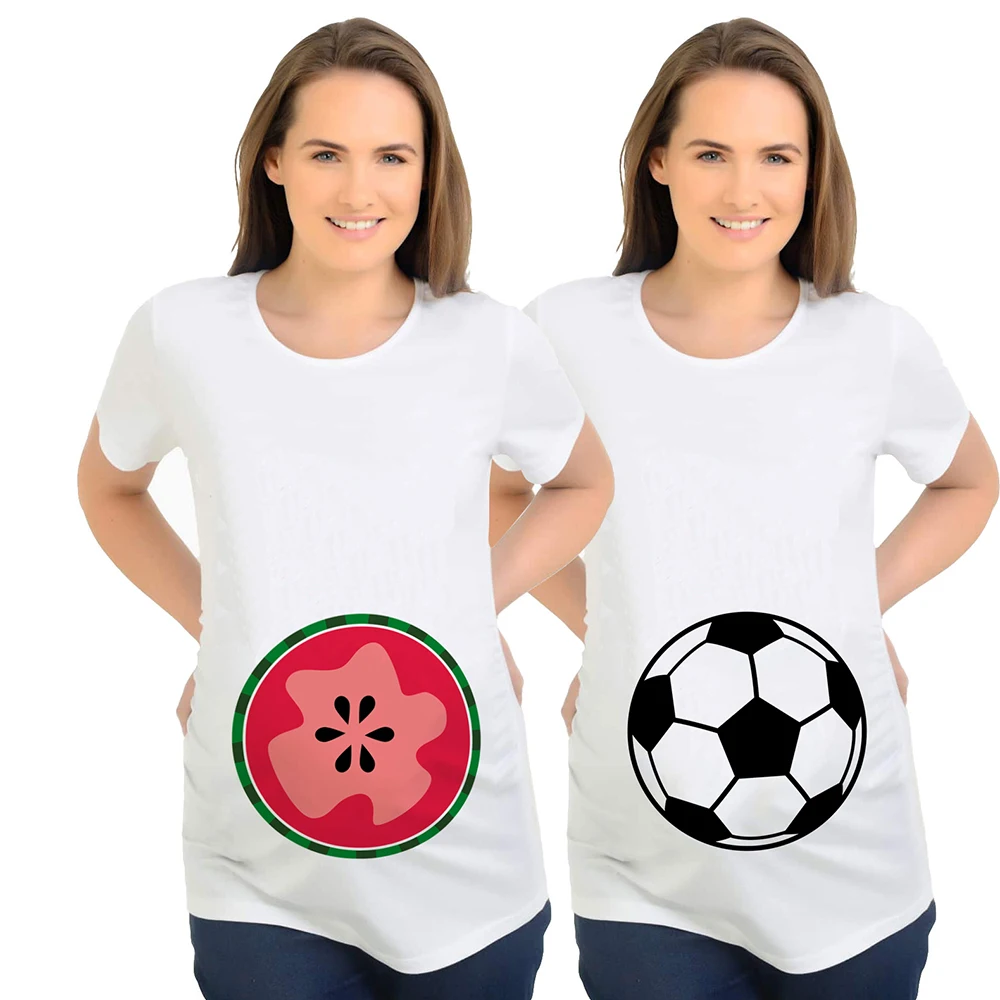 Футболка для беременных модная одежда грудного вскармливания с принтом арбуза и