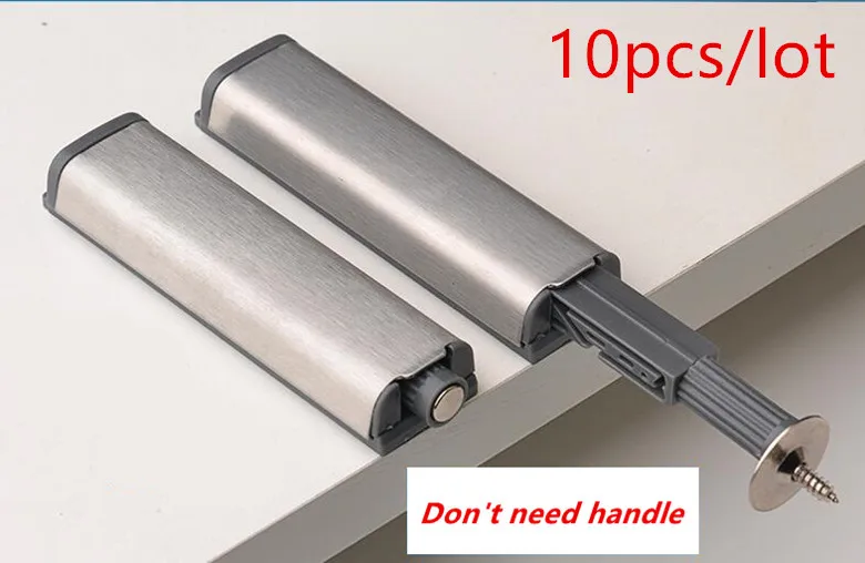 10 шт/партия дверные Захваты шкафа пробки из нержавеющей стали нажимной заслонки