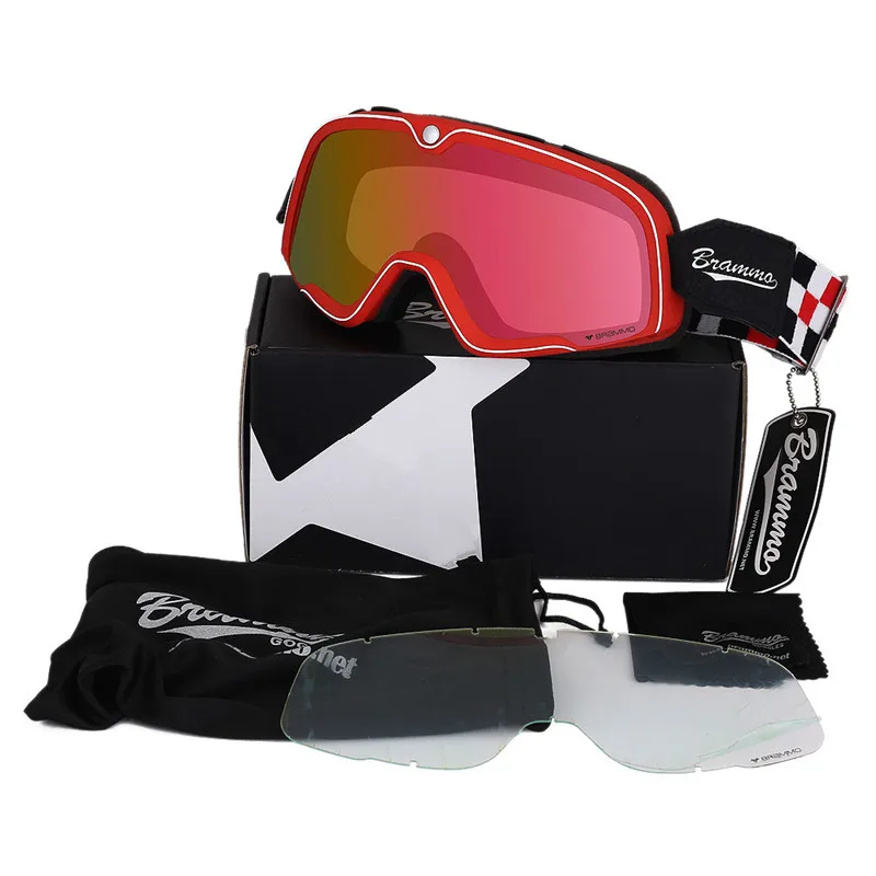 Ретро очки для мотокросса винтажные ветрозащитные мотовездехода внедорожного