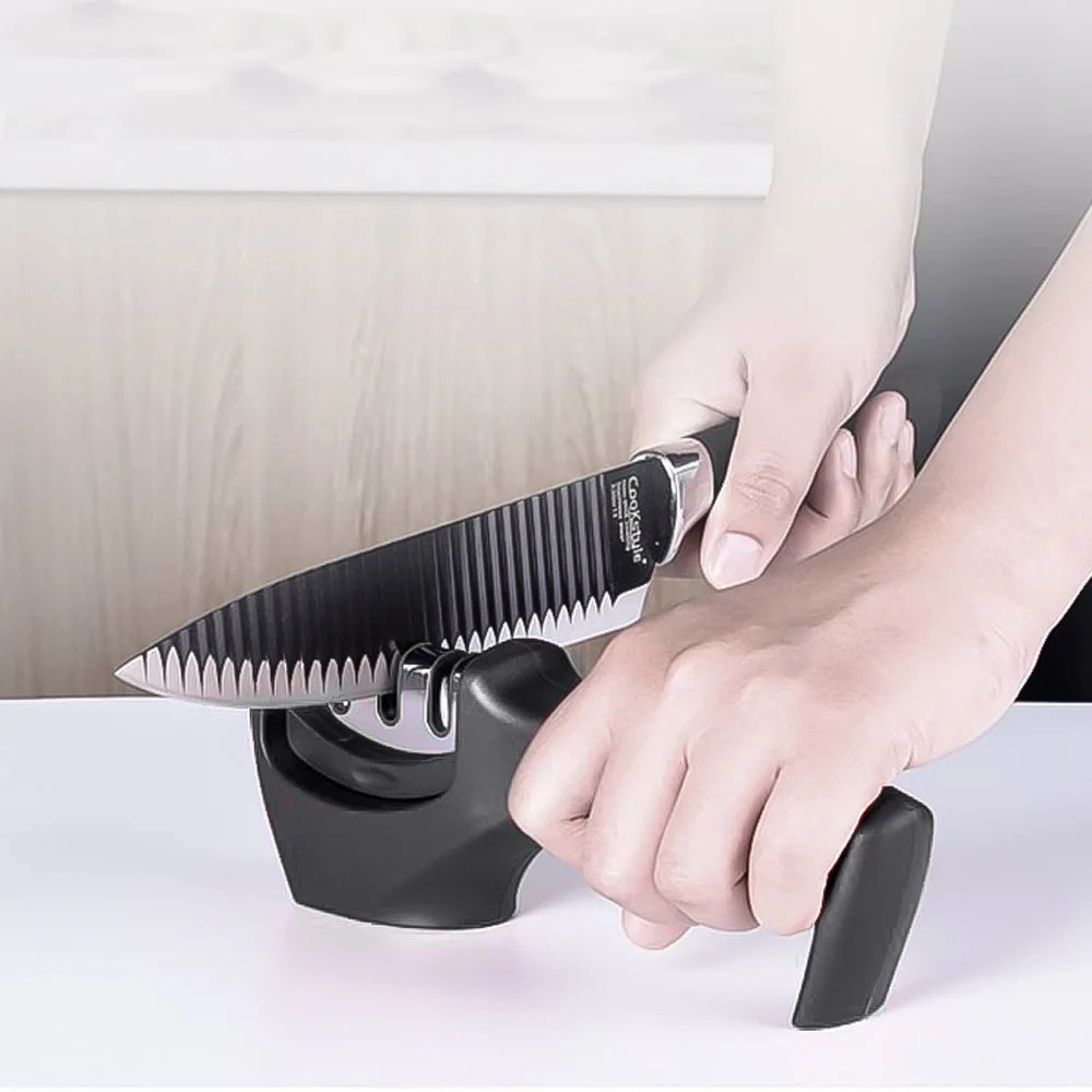 3 Stages Professional Knife Sharpener Sharpening Stone Grinder Knives Whetstone Tungsten Diamond Ceramic Tool | Дом и сад
