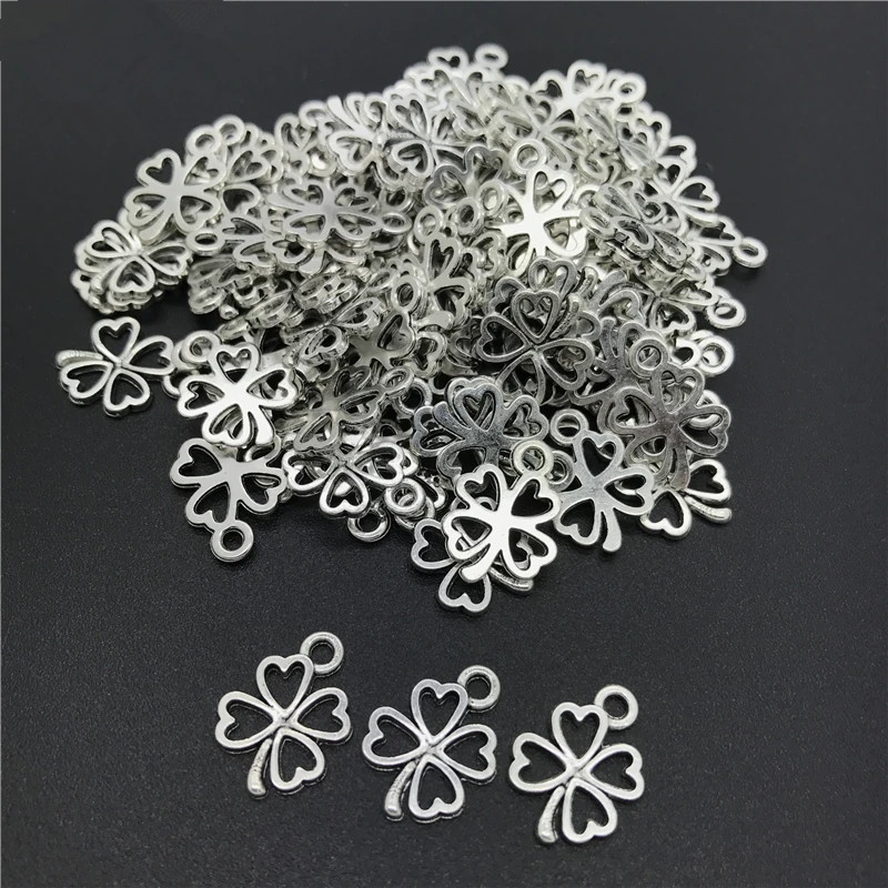 30 шт. бусины из сплава 17 мм в виде четырехлистного клевера|Ювелирная фурнитура и