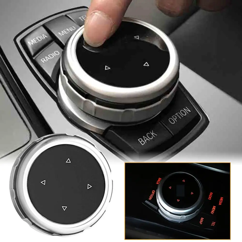 

Car Big Multi Media Knob Cover Trim Black Button For BMW F10 F20 F30 iDrive High Quality Car Accessories