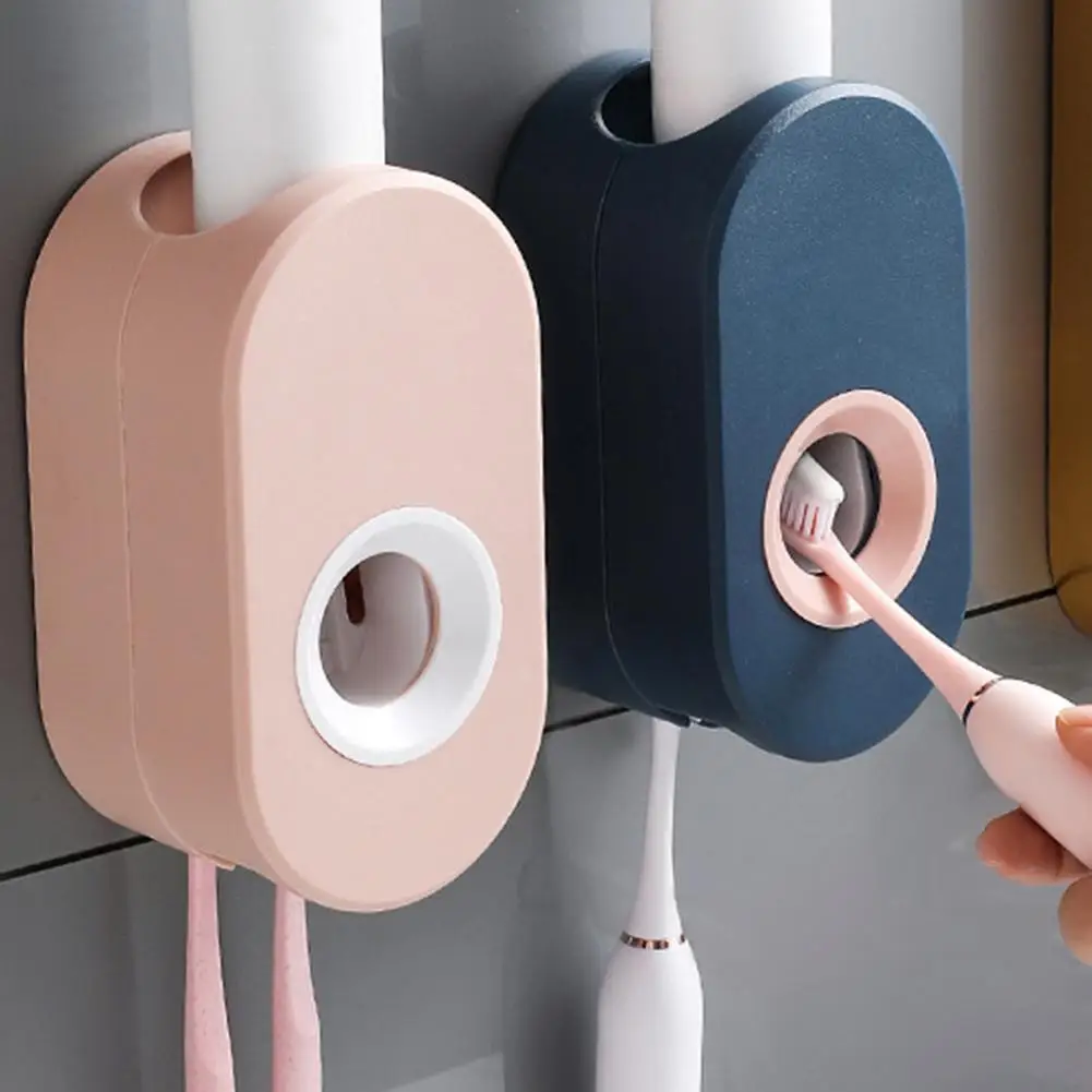 

Automatic Toothpaste Squeezer Set Adhesive Wall-mounted Toothbrush Rack Holder Toothpaste Dispenser Bathroom Accessories Set