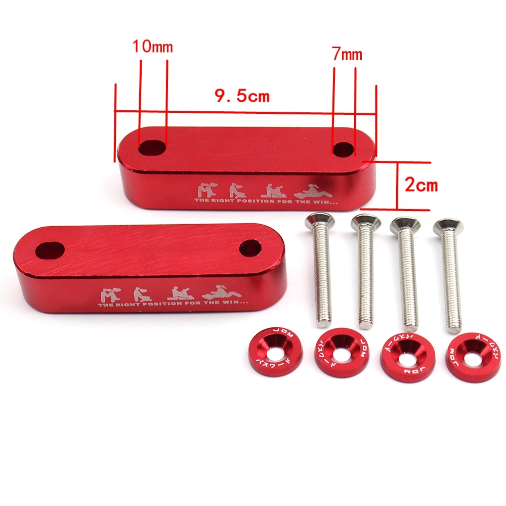 JDM Алюминиевая заготовка для автомобиля гоночный капот Проставка вентиляции 4 шт.