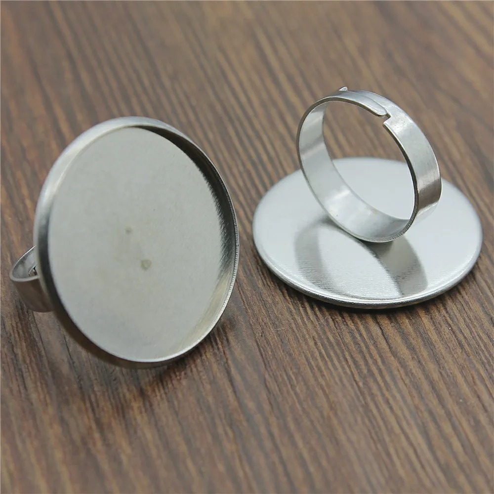 

Accessories for jewelry charm DIY 10mm Round ring setting 5pcs