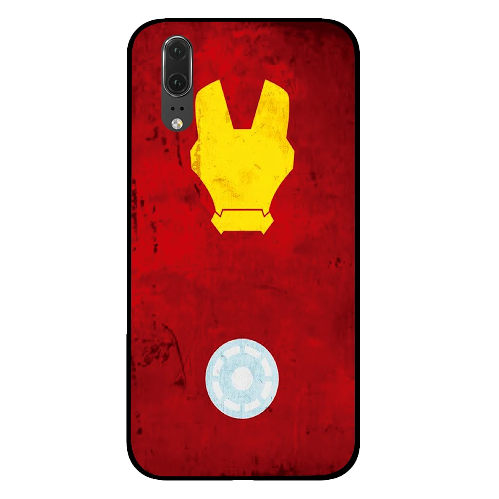 6 Капитан Америка, Железный человек для marvel черный чехол для телефона huawei P30 P20 mate 10 20 Pro Lite Nova 3 4 3i чехол - Цвет: 6